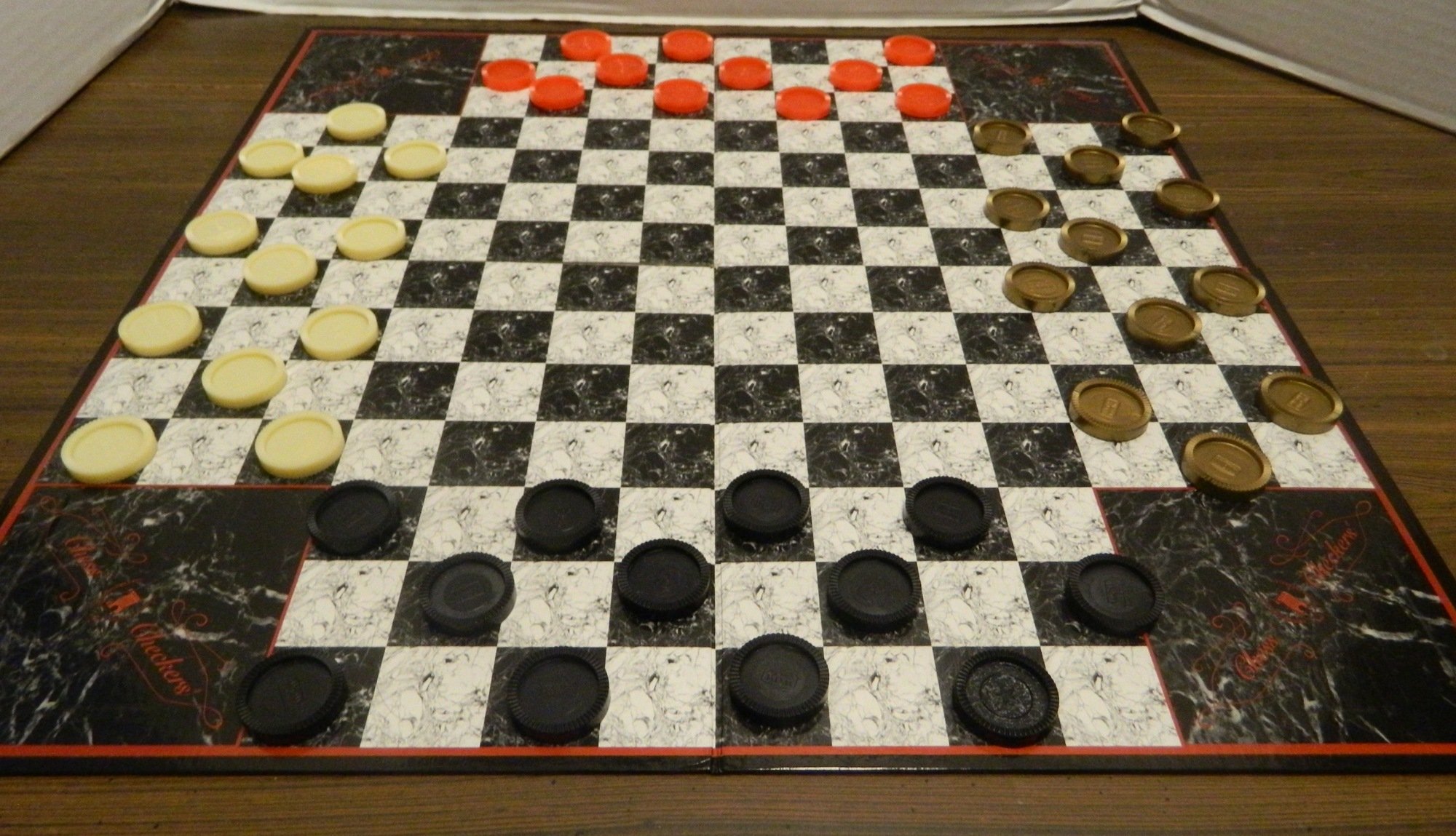 checkers set up