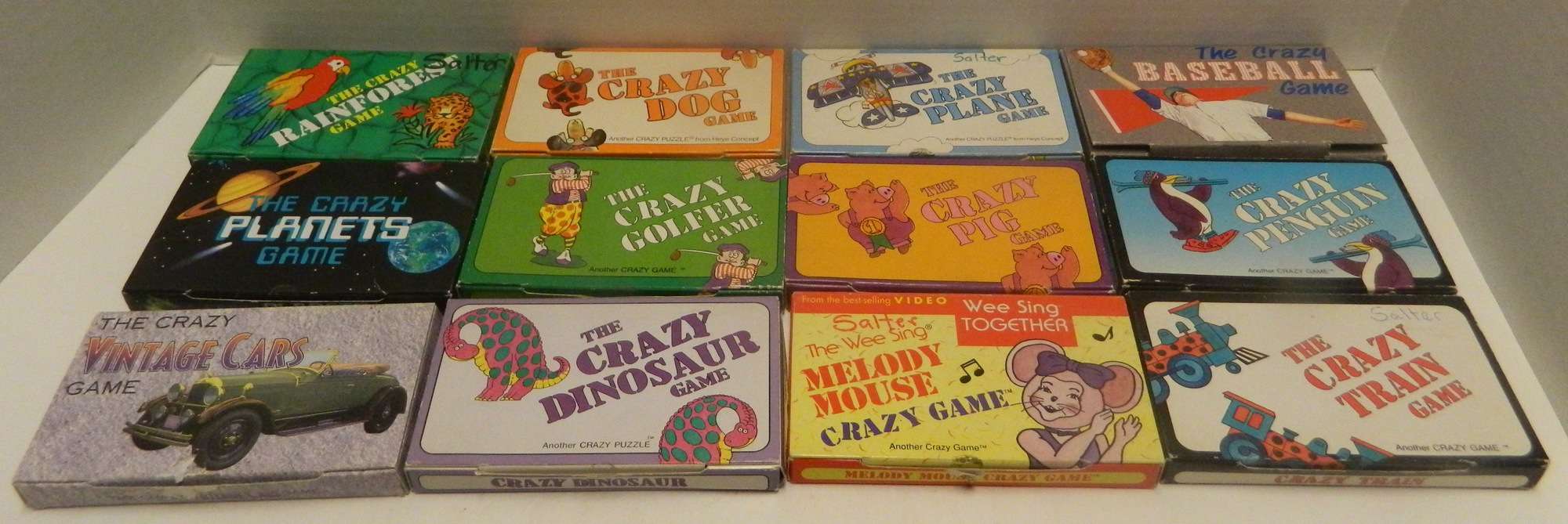 Vintage The Crazy Game Lot 2 Penguin and Hockey Puzzle Games Price