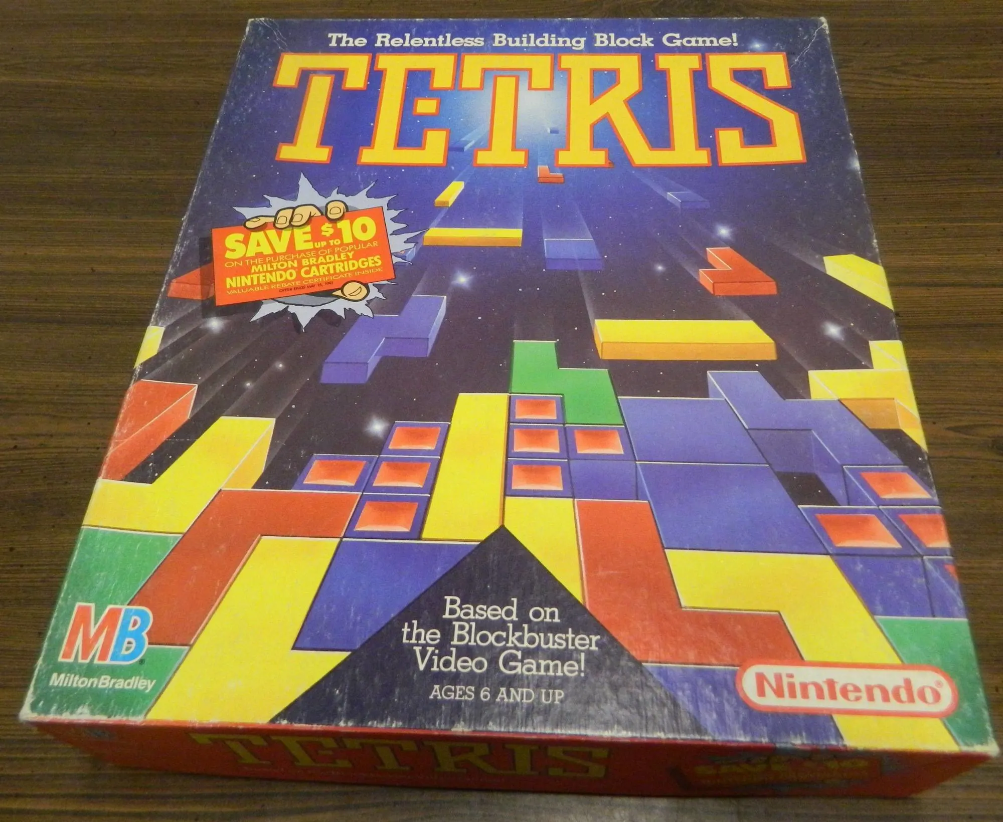 Tetris Board Game Milton Bradley Nintendo Elorg 1989