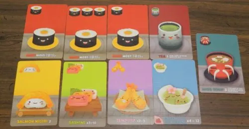 Sushi Go Party! Menu Tiles Appetizer Menu Setup Cards Edamame,Tempura,  Tofu, etc