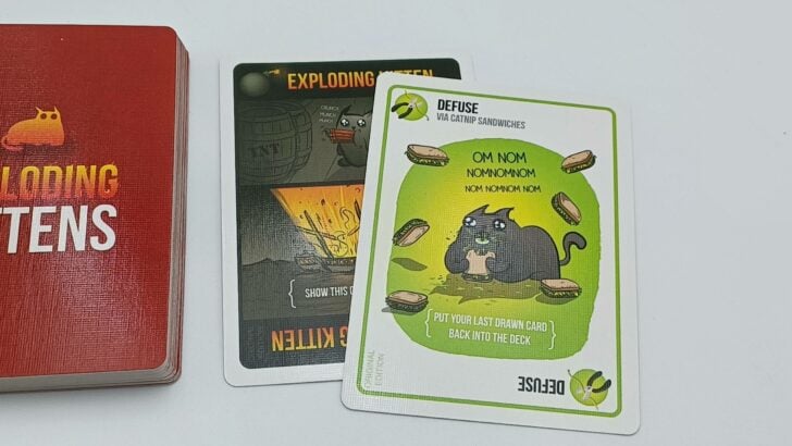 Blocking an Exploding Kitten card with a Defuse card