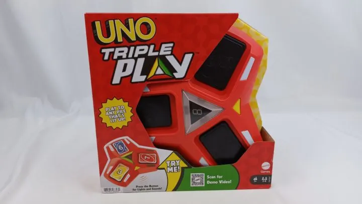 ​UNO Triple Play Card Game with Card-Holder Unit with Lights & Sounds New
