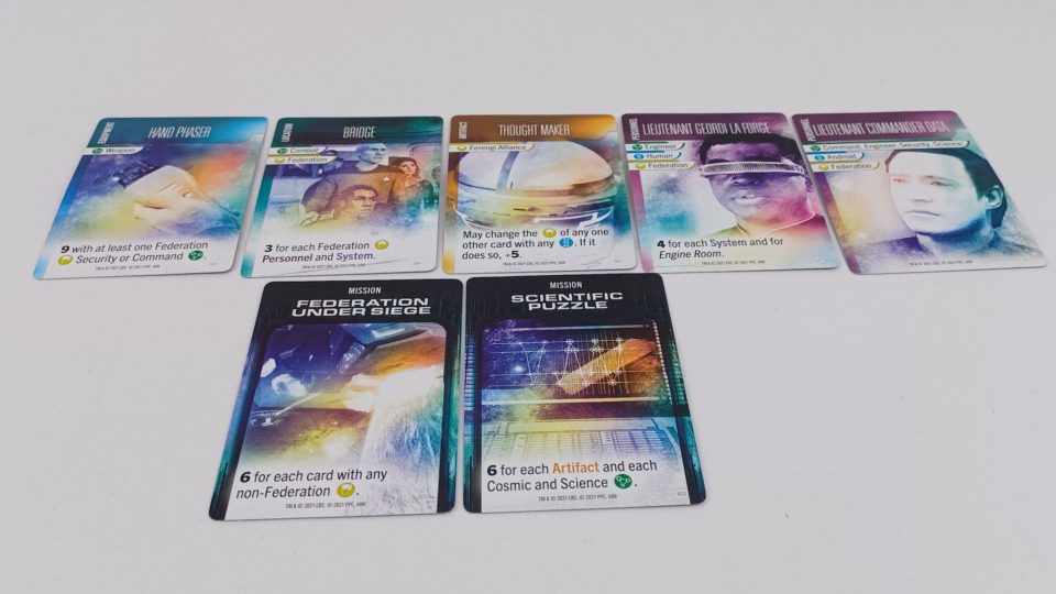 star trek missions card game