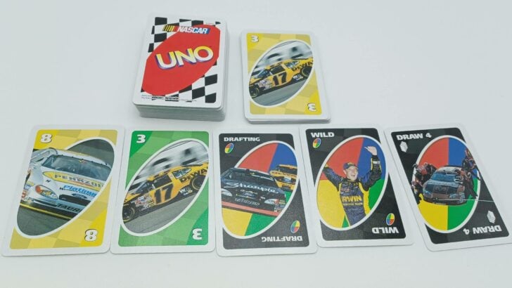 Playing a card in UNO NASCAR