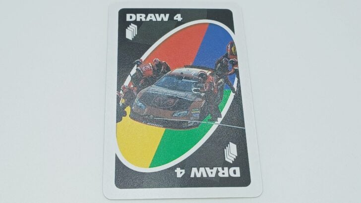 Wild Draw 4 card in UNO NASCAR