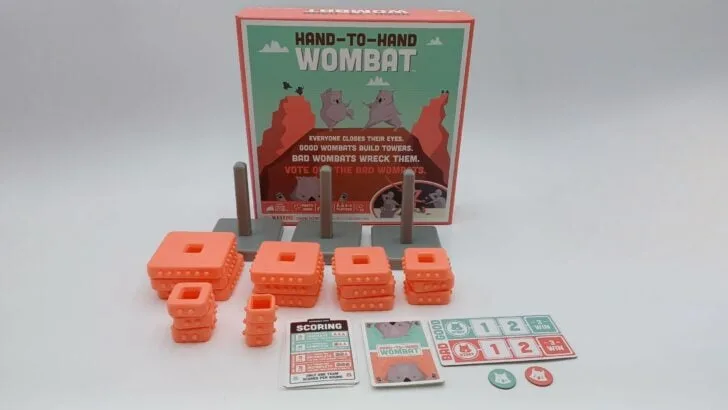 Components for the board game Hand-to-Hand Wombat