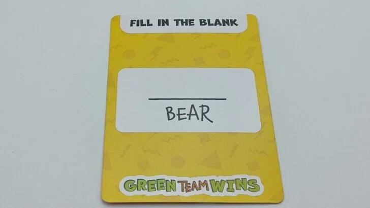Fill in the Blank card