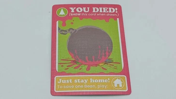 Drawing a You Died! card