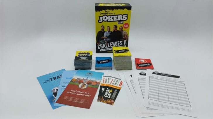 Components for Impractical Jokers Game Box of Challenges