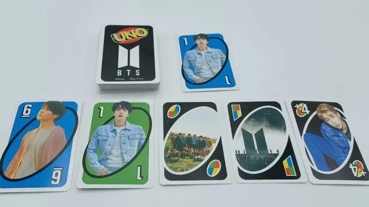 Playing a Card in UNO BTS