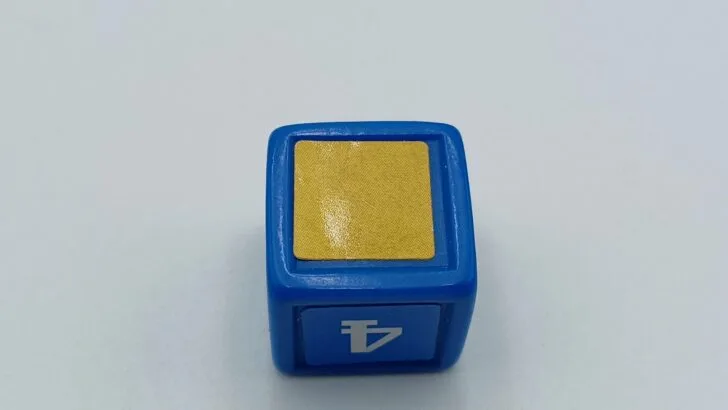 Rolling yellow side of the die