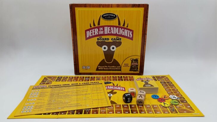 Components for Deer in the Headlights Board Game