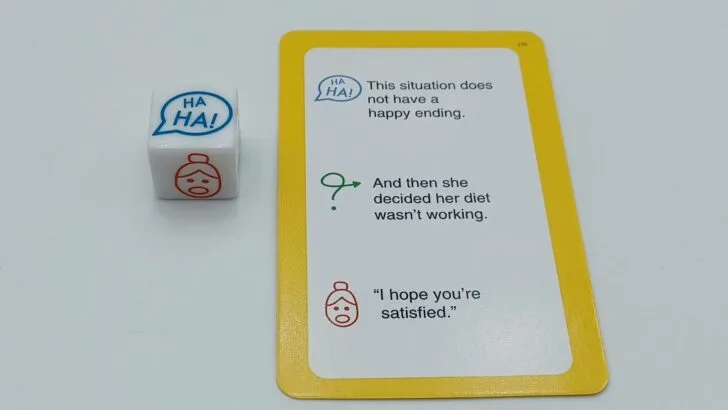 Rolling the die to determine which captions to use