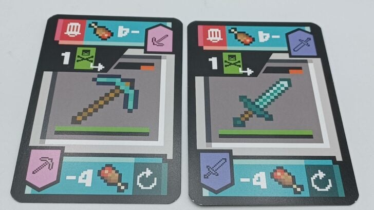 Pickaxe and Sword item cards