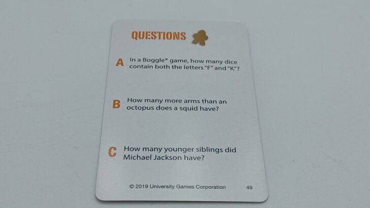 Question card