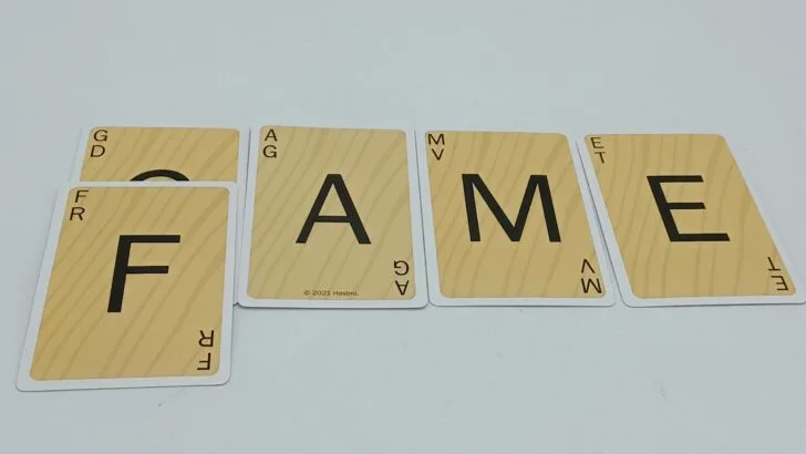 Playing a F to change the word from game to fame